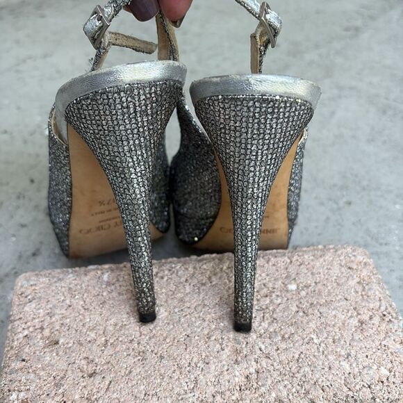 Jimmy Choo glitter and rhinestone platforms - Picture 6 of 9
